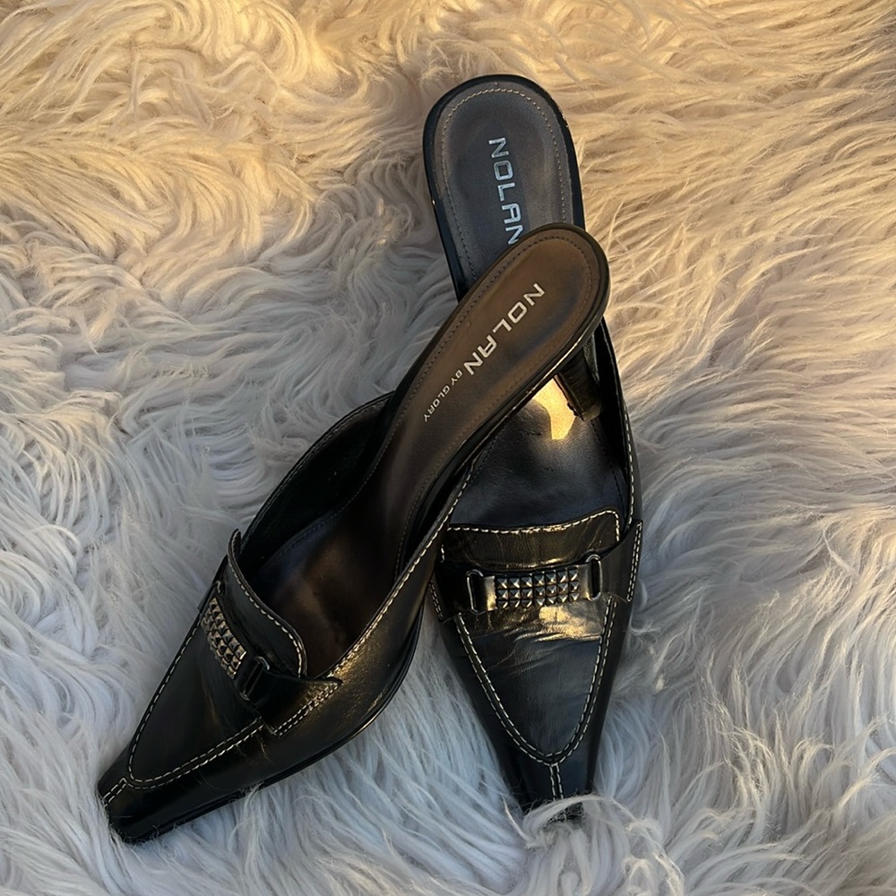 NOLAN by Glory Women’s Black 3”High Heel Pumps Size: 7.5N Square Pointed Toe